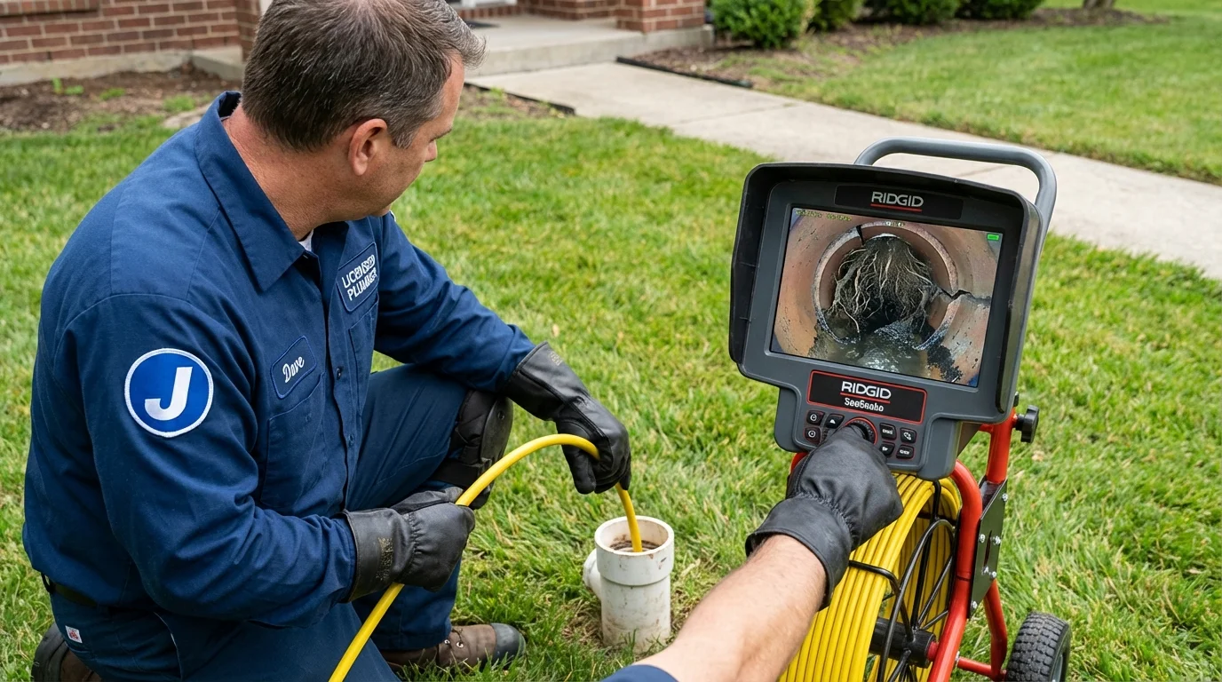 Sewer camera inspection being performed by Johns Plumbing LLC in Loris
